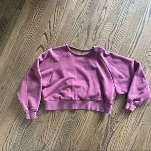 Lulu’s cropped open back sweatshirt